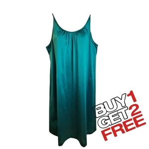 Vintage Vanity Fair Teal Green‎ Nightgown Nightie Small